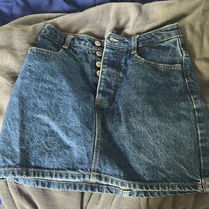 brandy melville j galt button up denim skirt small